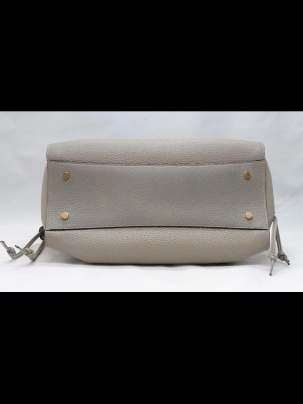 Mulberry Pebble-Grain Taupe Satchel with Braided Handle and Gold Hardware - Picture 6 of 13